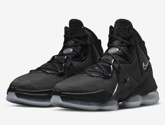 Nike LeBron 19 Black Anthracite Green Glow