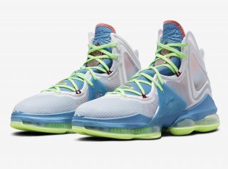 Nike LeBron 19 kids Dutch Blue Lime Glow