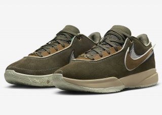 Nike LeBron 20 womens Olive Suede